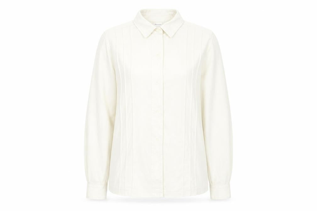 Damart Women's Ivory Button-Up Size 10 Classic Shirt