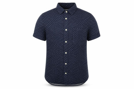 Topman Men's Blue S Graphic Print Casual Shirt