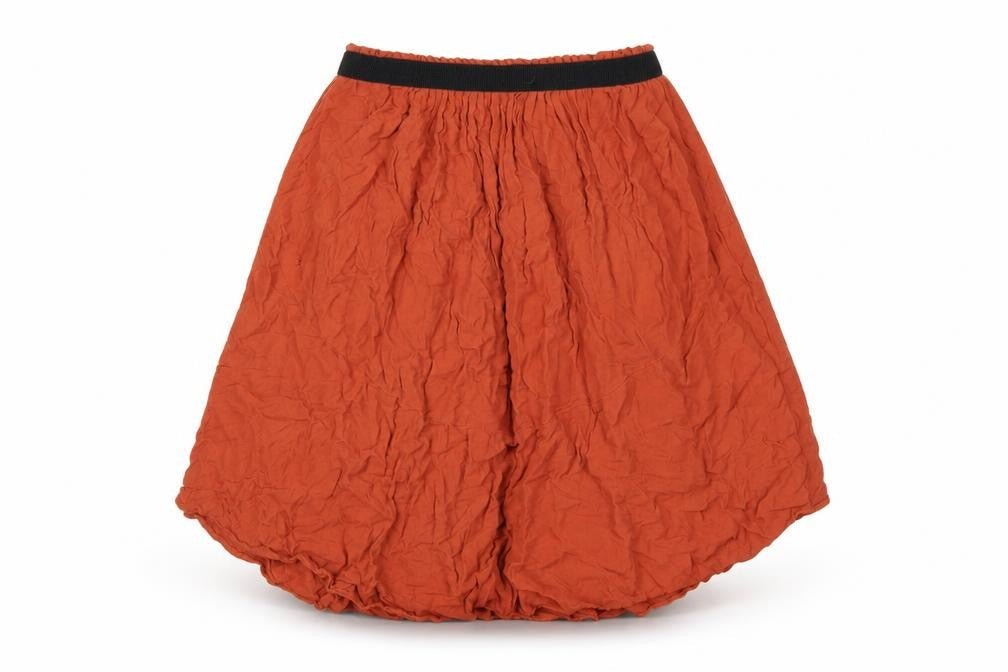 H&M Women's Red Bubble Hem Midi Skirt, Size 12