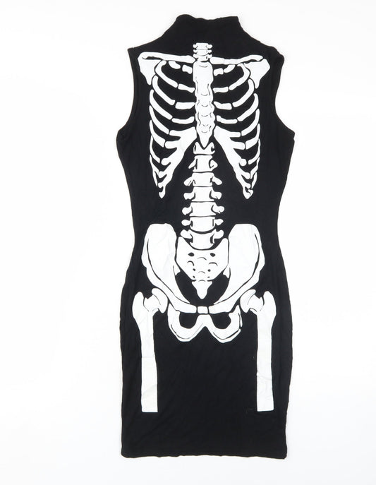 Nasty Gal Women Black 8 Bodycon Skeleton Dress