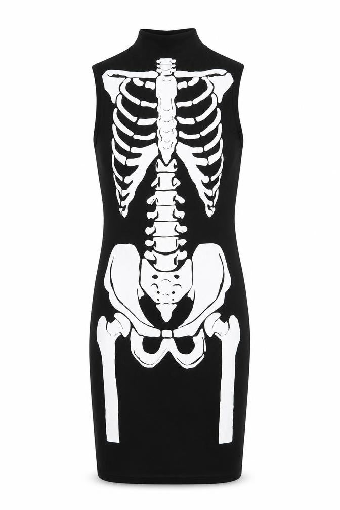Nasty Gal Women Black 8 Bodycon Skeleton Dress