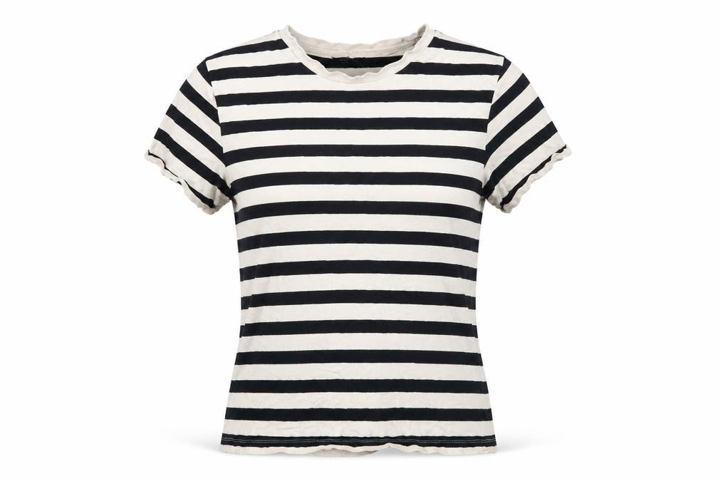 ASOS DESIGN Women's Black Striped T-Shirt, M