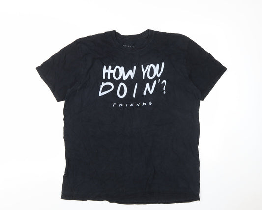 Friends Men's Black XL Graphic T-Shirt