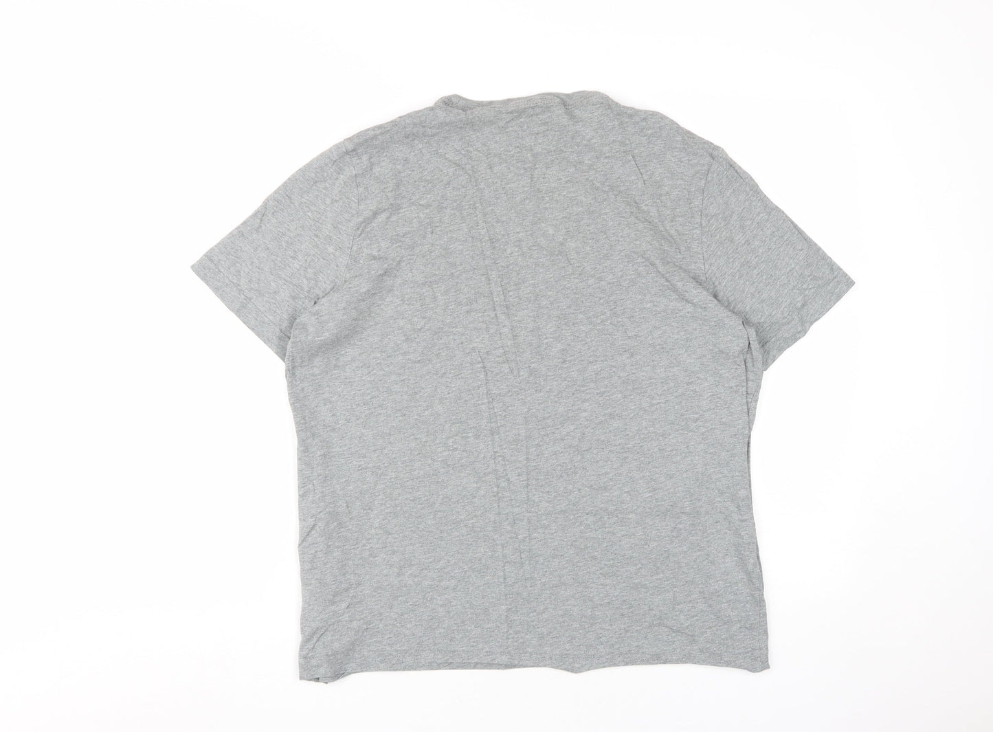 Puma Men's Grey Crew Neck T-Shirt, Size M, Stylish Logo