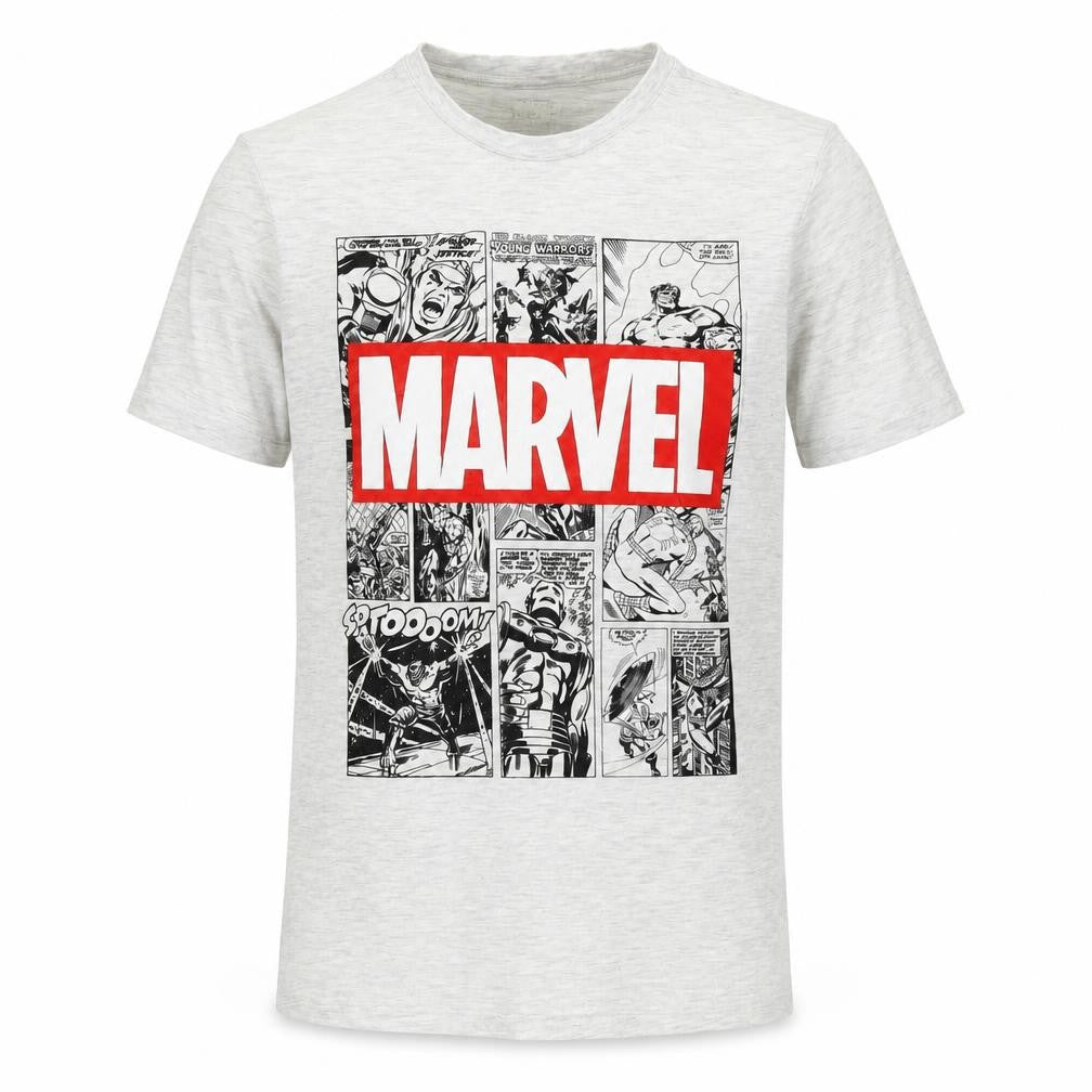 Marvel Men's Grey S T-Shirt with Comics Graphic