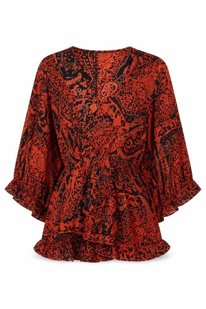 AX Women's Multicoloured Wrap Blouse - Size 10