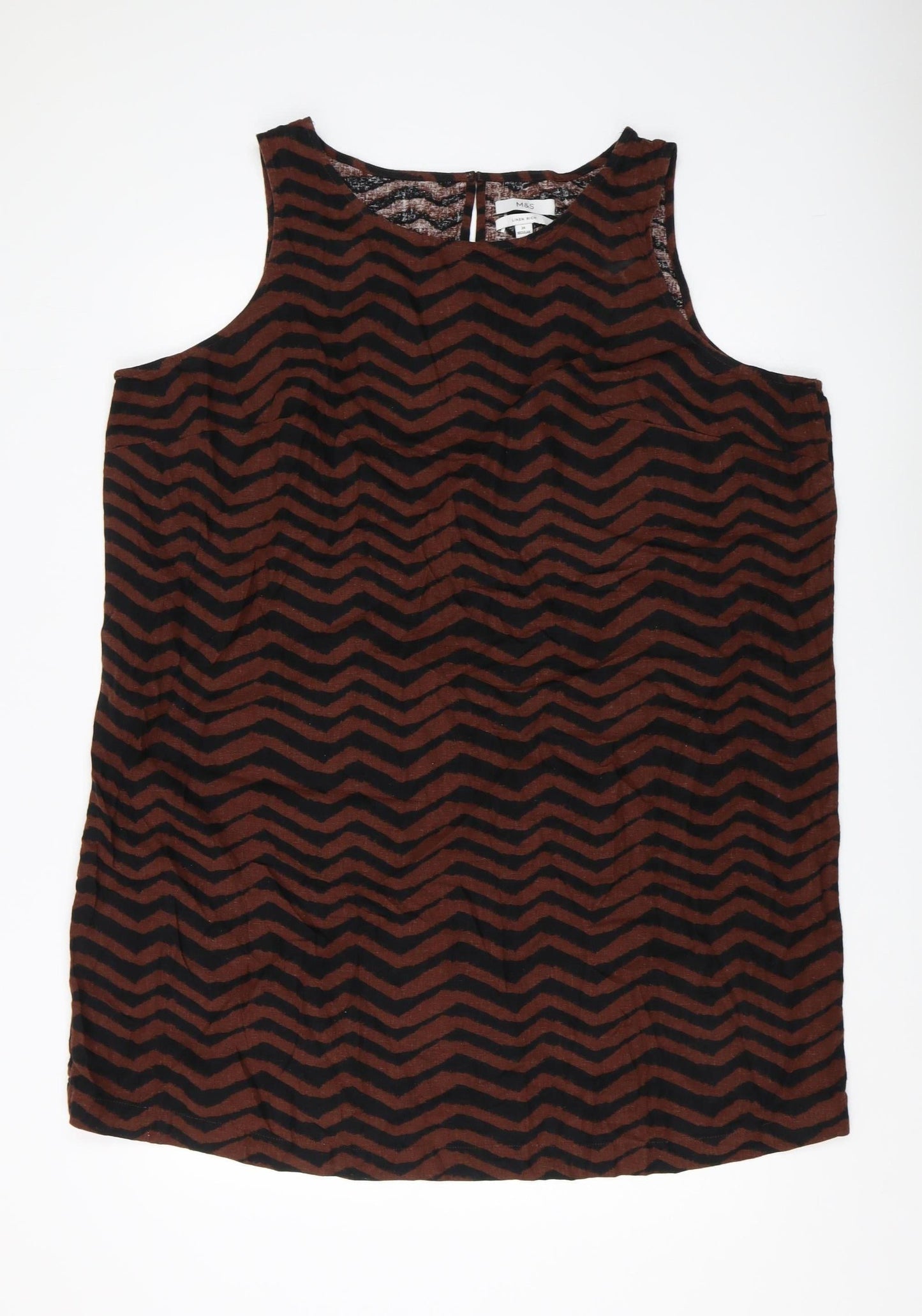 Marks and Spencer Women's Brown Geometric Tank