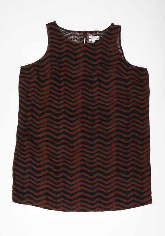 Marks and Spencer Women's Brown Geometric Tank
