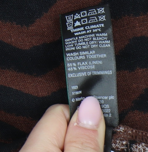 Marks and Spencer Women's Brown Geometric Tank