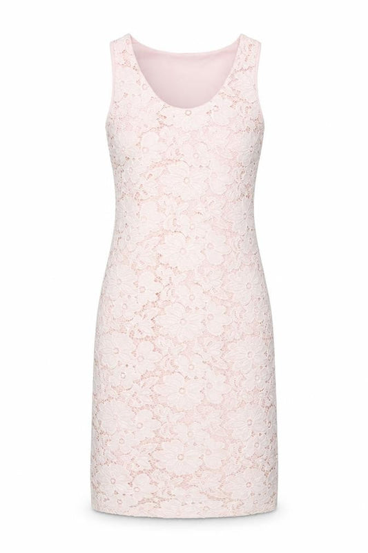 Women's Pink Floral Lace Sheath Dress - Size XS
