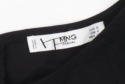 Mango Casual Women's Black Boat Neck Blouse S