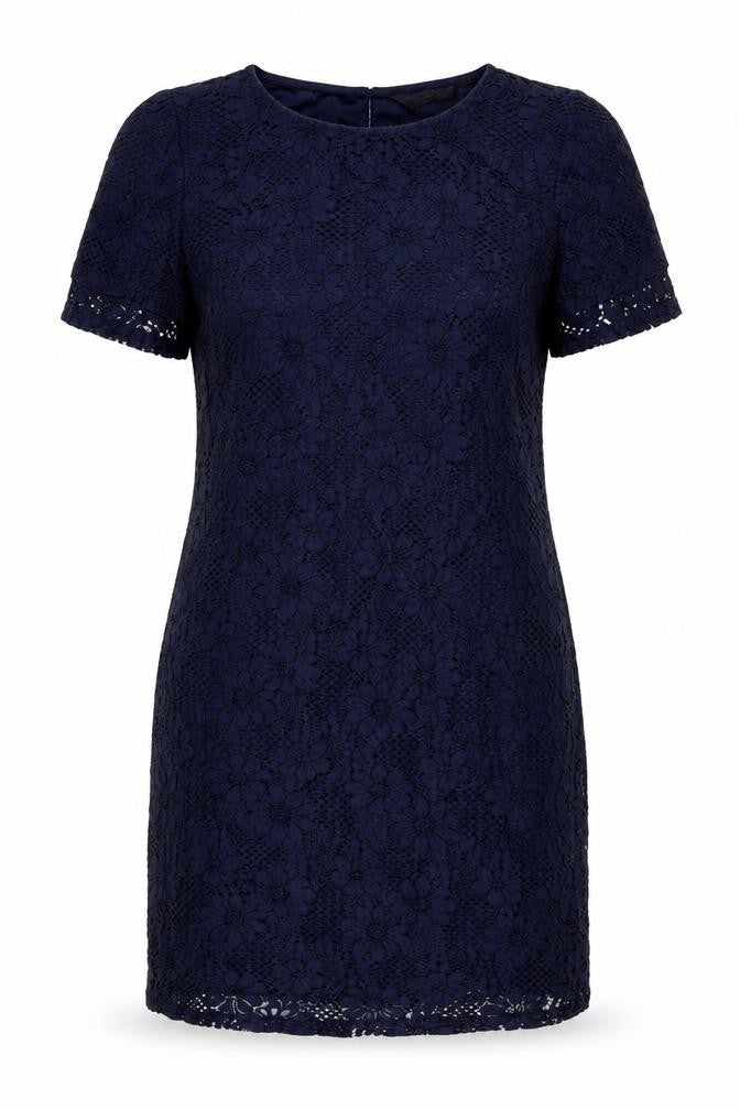 Dorothy Perkins Women's Blue Lace Sheath Dress Size 12