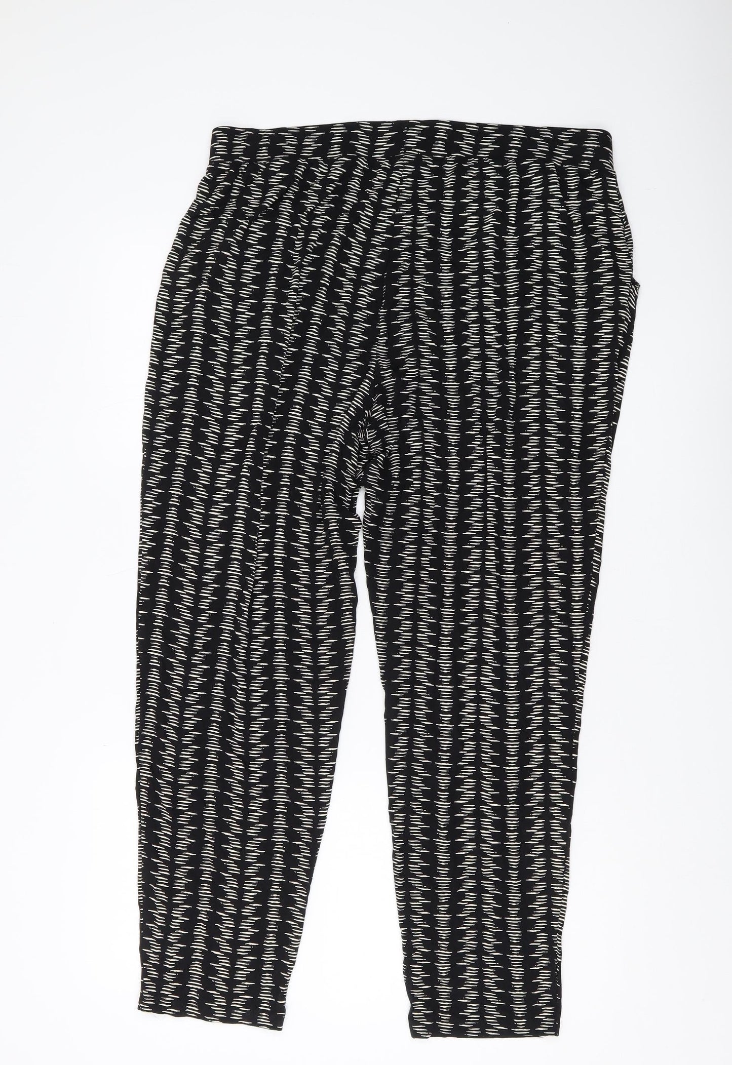 Marks and Spencer Women's Black Geometric Trousers
