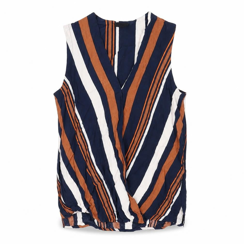 Topshop Women's Multicoloured Striped Tank Top