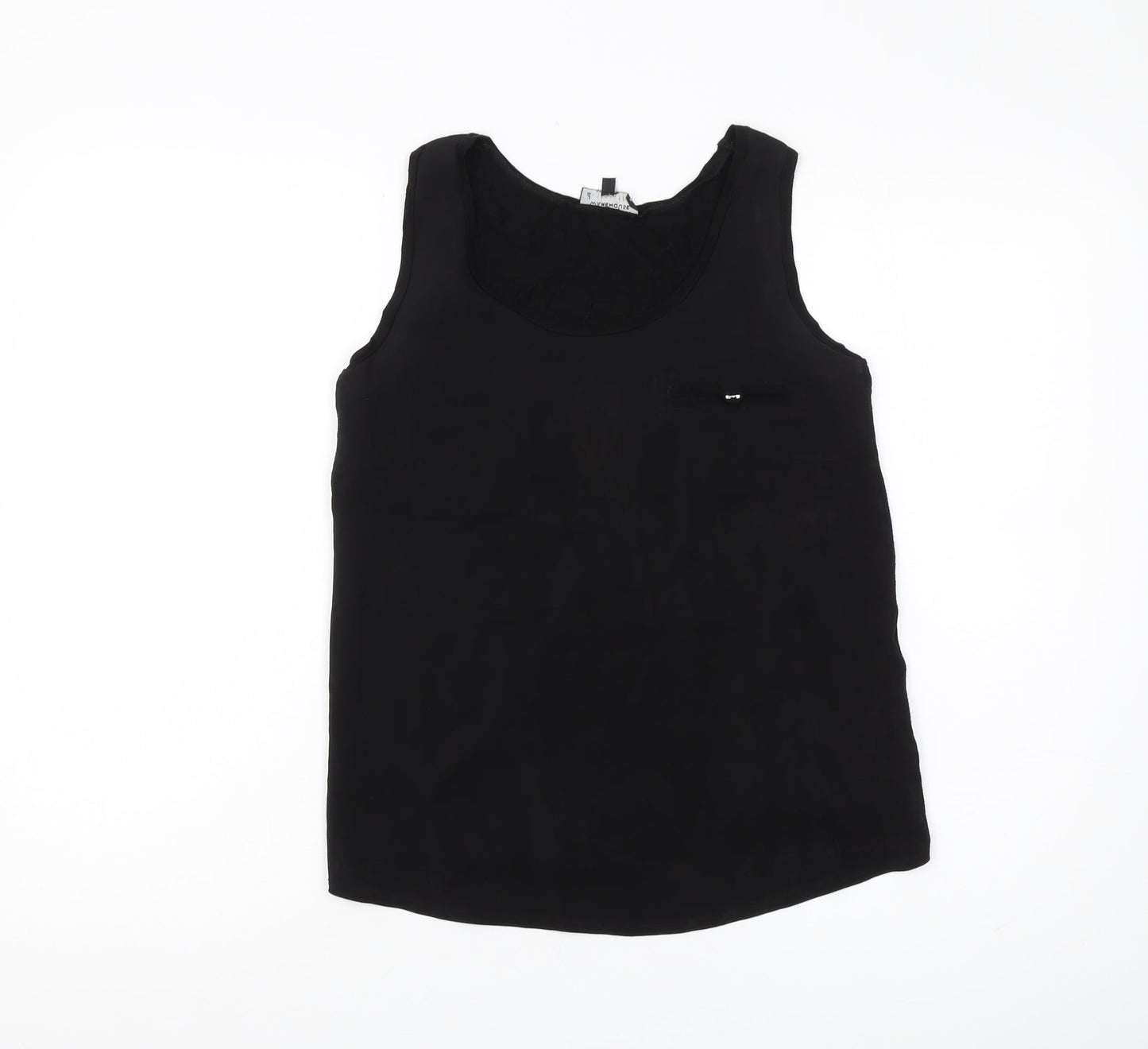 Warehouse Women's Black Tank Top Regular Size 10