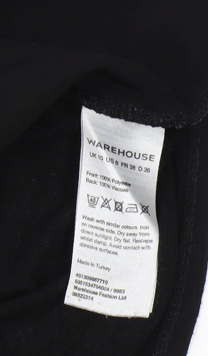 Warehouse Women's Black Tank Top Regular Size 10