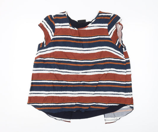 Wallis Women's Multicoloured Striped Blouse Size 18