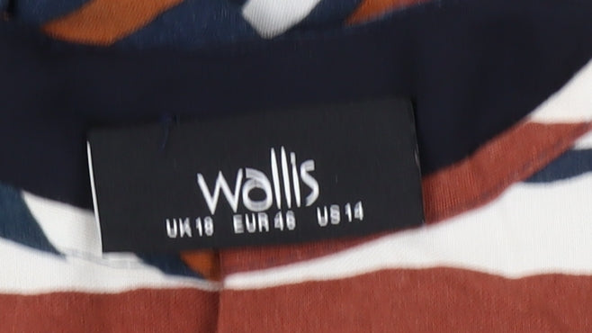 Wallis Women's Multicoloured Striped Blouse Size 18