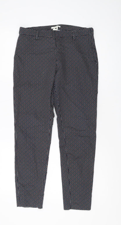 H&M Women's Multicoloured Geometric Cropped Trousers Size 10