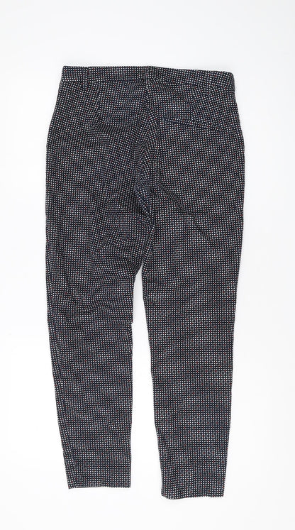 H&M Women's Multicoloured Geometric Cropped Trousers Size 10