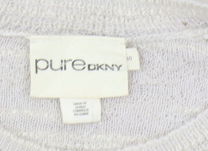 pure DKNY Women's Ivory Pullover Jumper, S, Knit, Winter