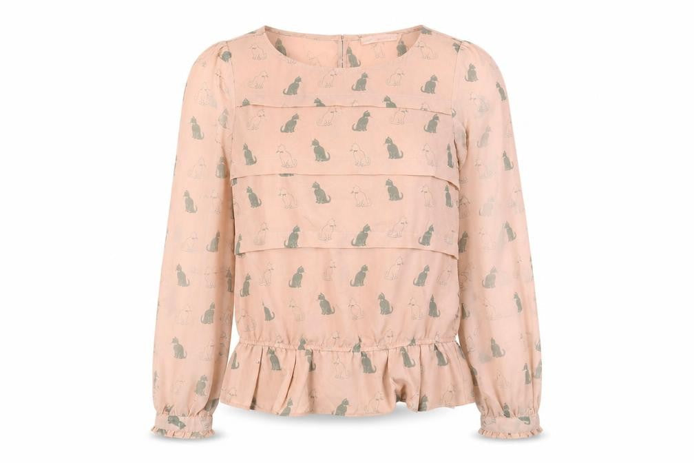 Next Women's Beige Tunic Blouse, Size 12, Animal Print