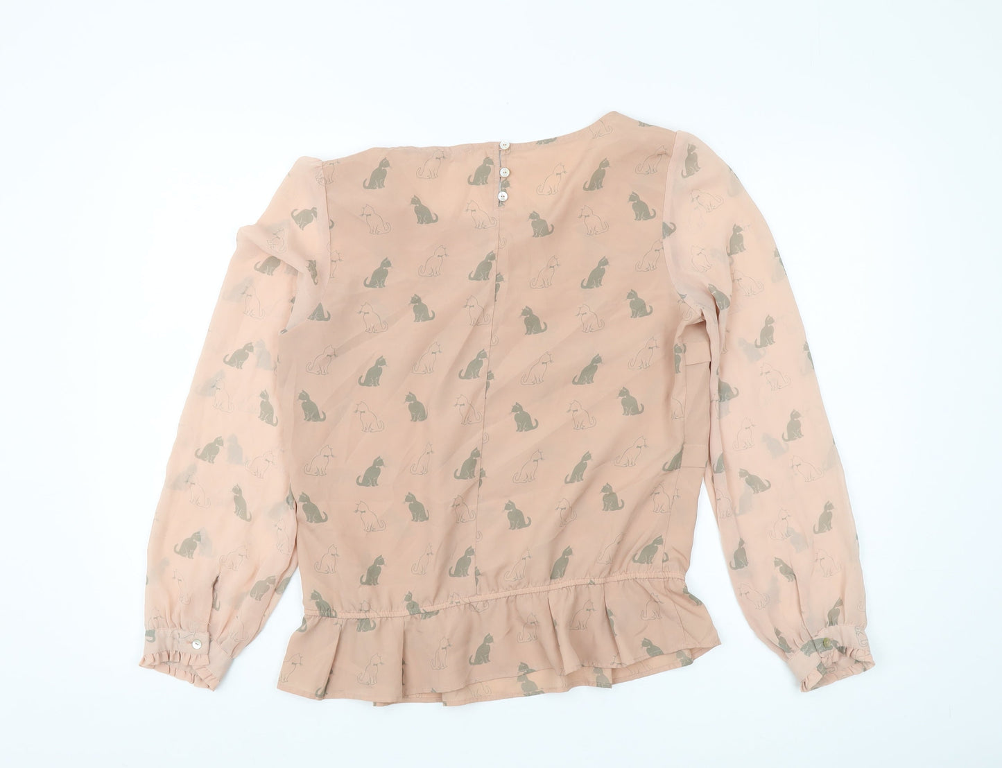 Next Women's Beige Tunic Blouse, Size 12, Animal Print