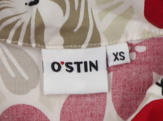 O'STIN Women's Beige Floral Blouse XS, Sleeveless, Casual