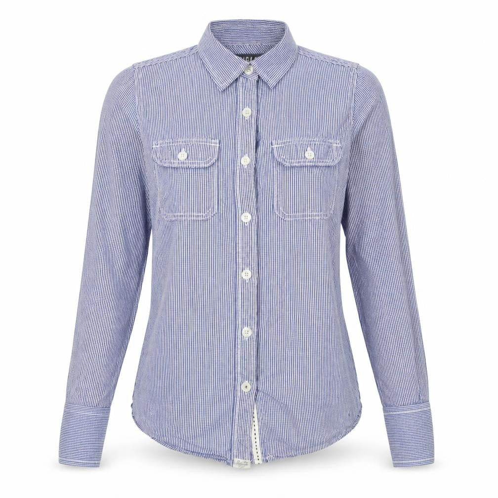 SoulCal & Co Women's Blue Size 8 Check Button-Up Shirt