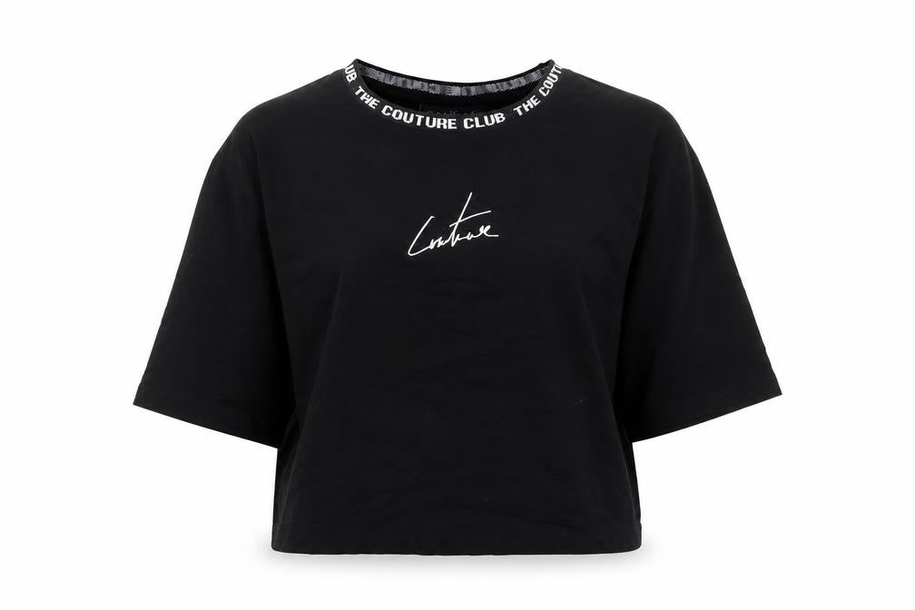 The Couture Club Unisex Black T-Shirt S 3/4 Sleeve