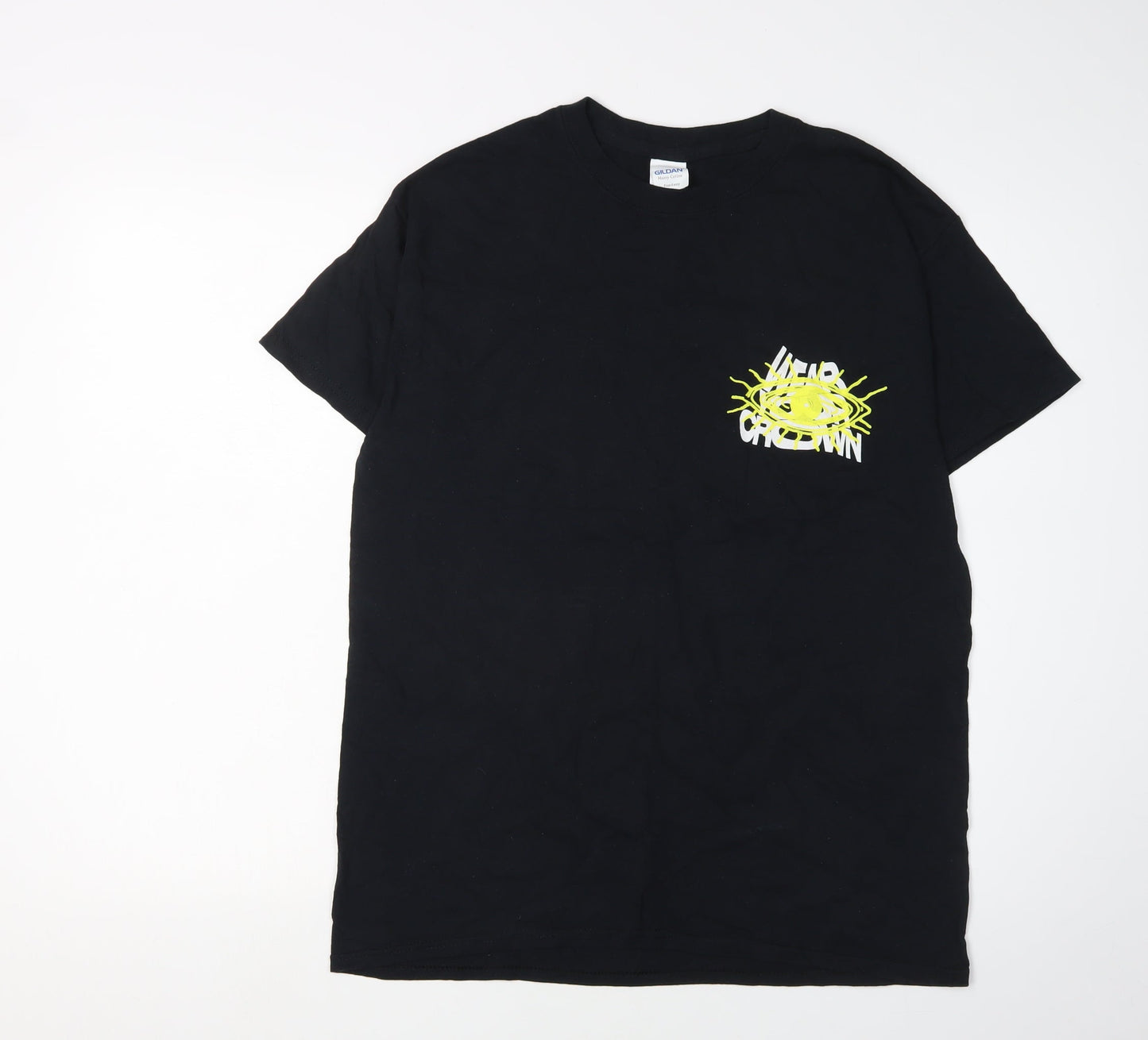 Gildan Men's Black Graphic Print T-Shirt M