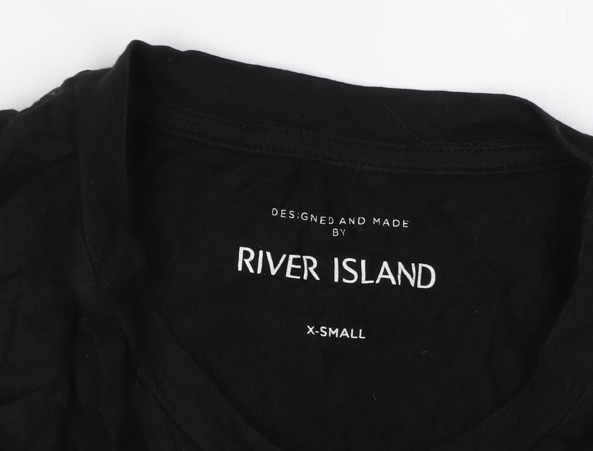 River Island Women's Black XS Art T-Shirt