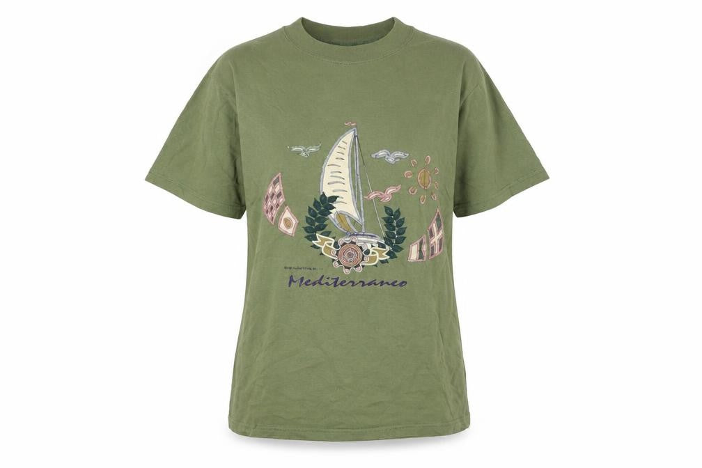 HRicci Green Women's Medium Nautical T-Shirt
