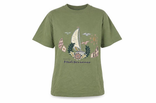 HRicci Green Women's Medium Nautical T-Shirt