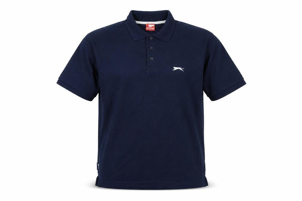 Slazenger Blue Men's Polo Shirt M Solid Casual