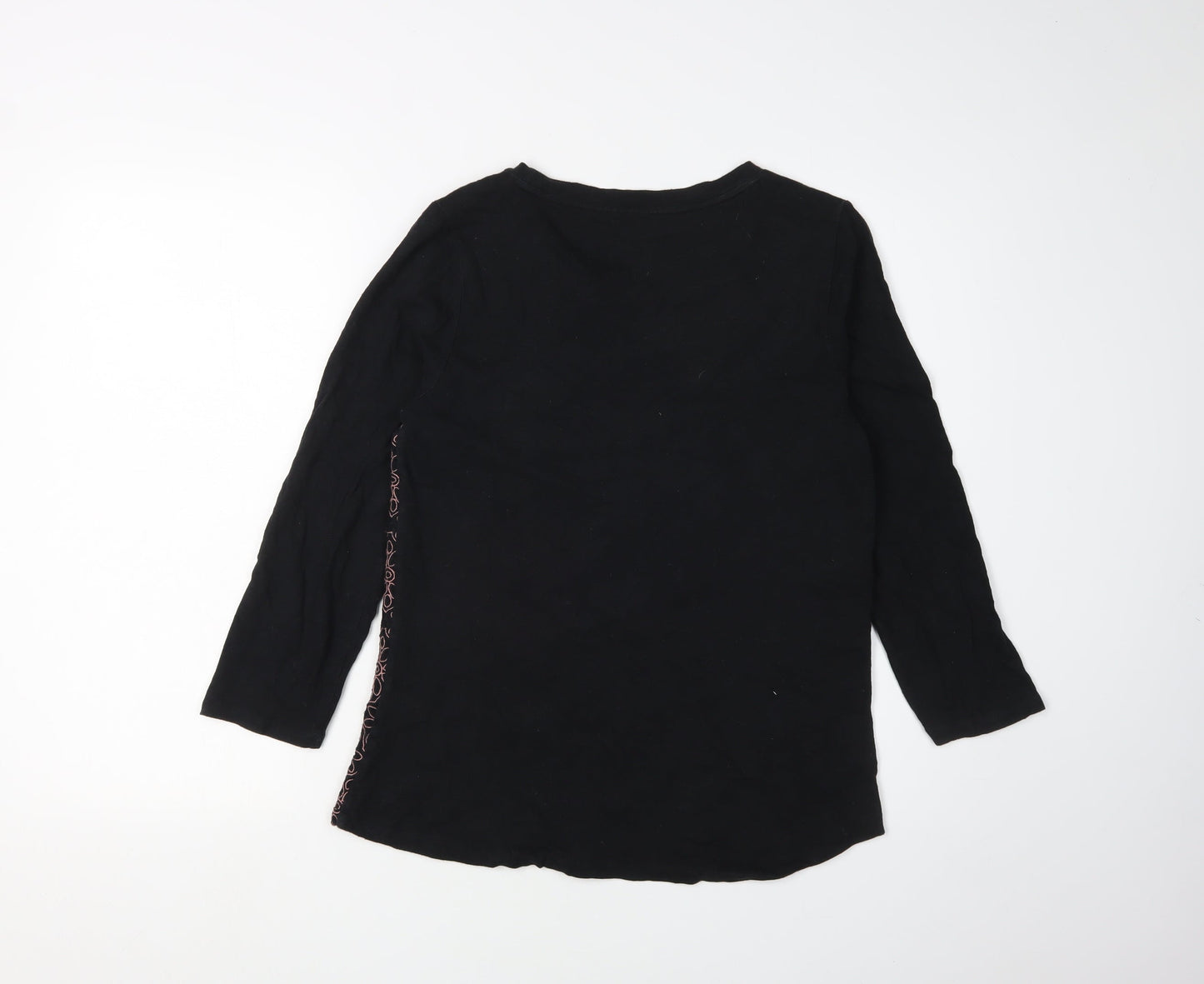 J.Crew Women's Black Floral Embroidered Blouse M