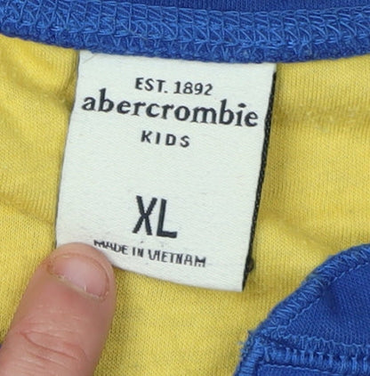 Abercrombie & Fitch Boys Blue XL Henley Long Sleeve Pullover Top