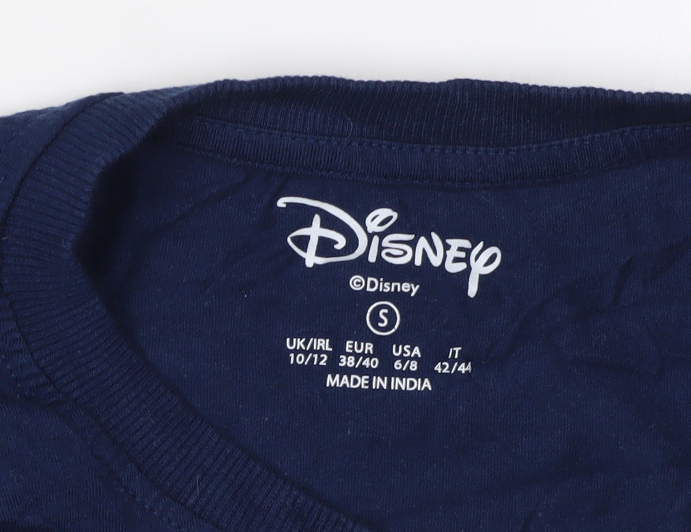 Disney Blue T-Shirt Unisex Adults Size S Crew Neck