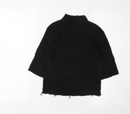 Zara Women's Black L High Neck Blouse