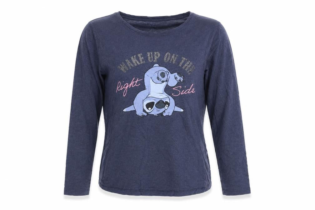 Disney Women's Blue Long Sleeve T-Shirt, Size L