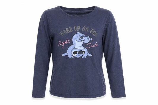 Disney Women's Blue Long Sleeve T-Shirt, Size L