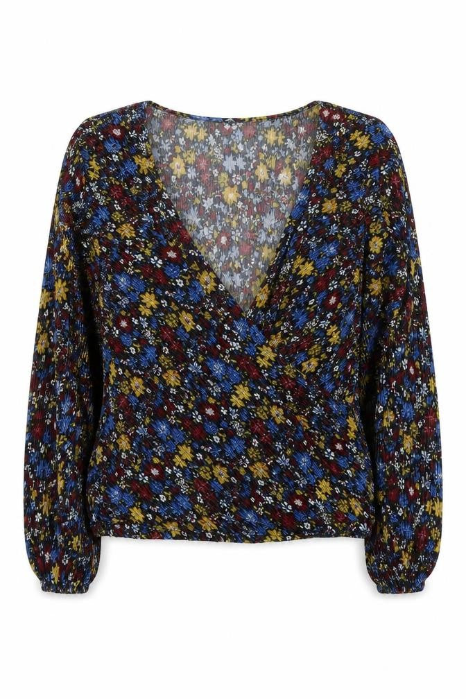 Next Women's Multicoloured Floral Wrap Blouse Size 12