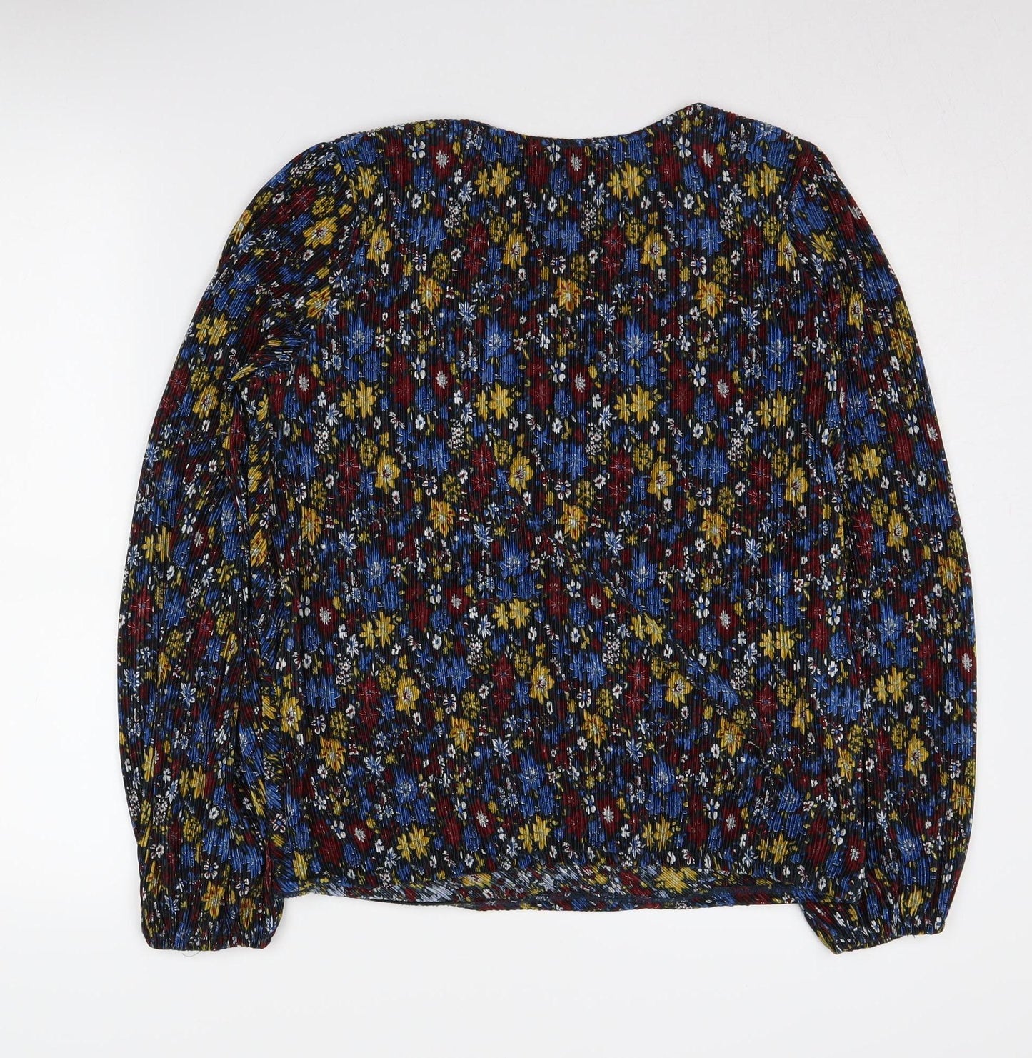 Next Women's Multicoloured Floral Wrap Blouse Size 12