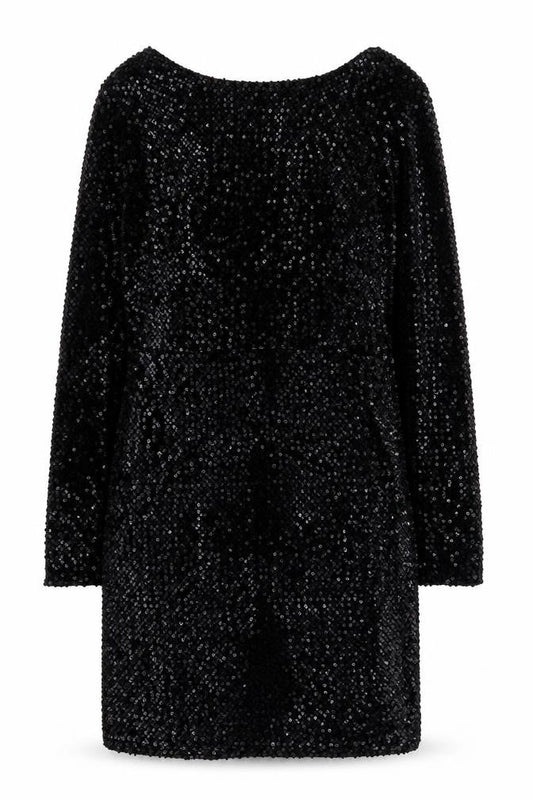 Mango Women's Black Sequin Bodycon Dress Size 12