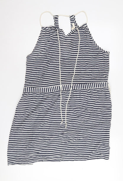 Next Women's Striped Sleeveless Halter Dress Size 10