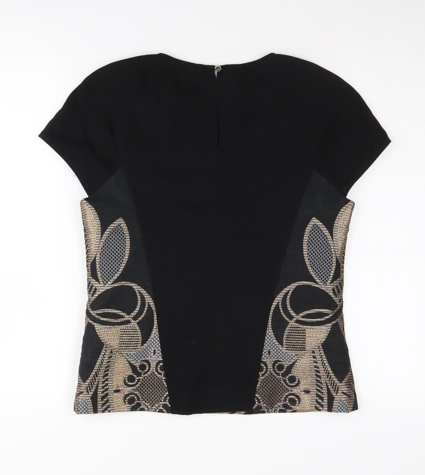 Ted Baker Women's Geometric Black Top L