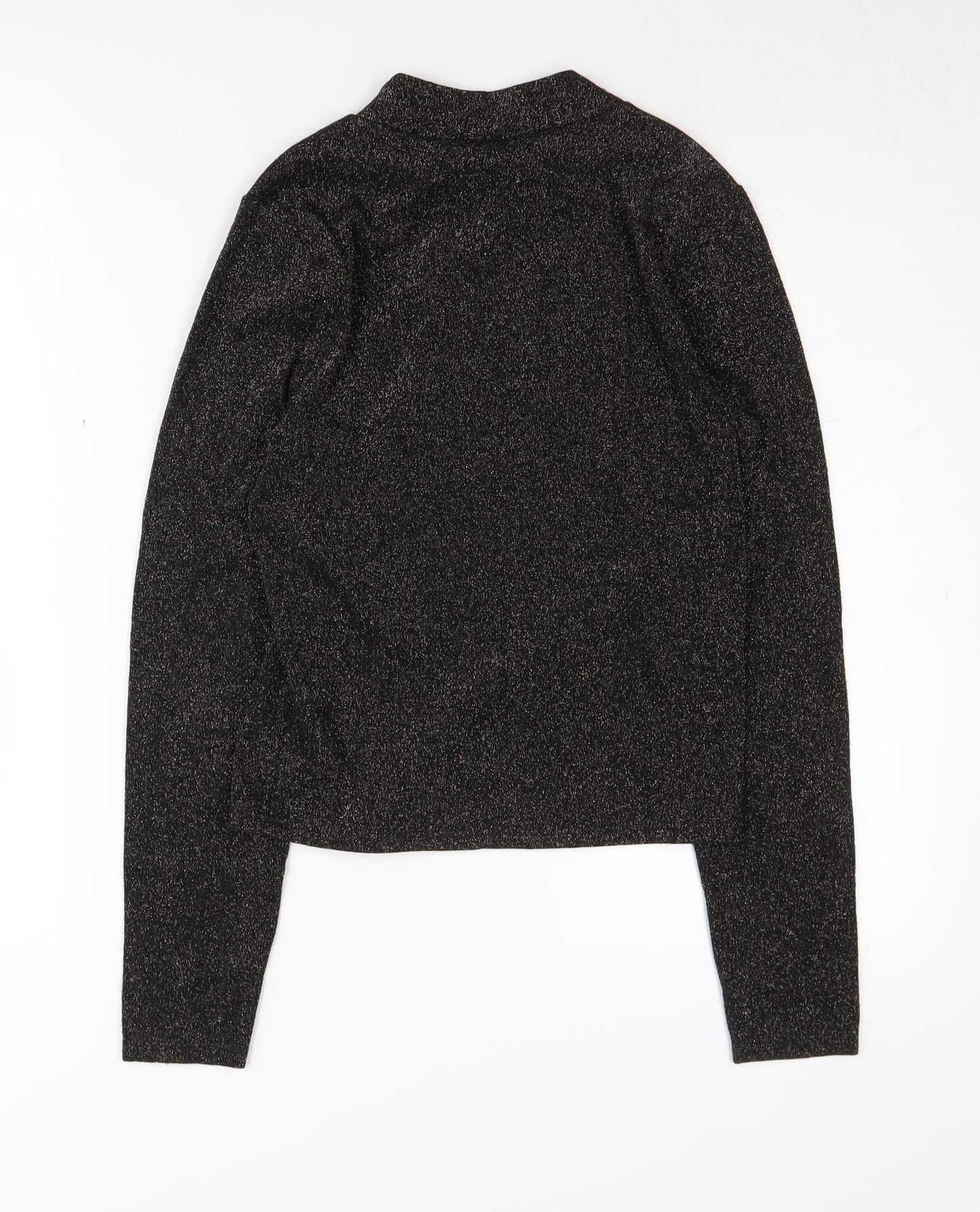 Miss Selfridge Women’s Black Mock Neck Blouse Size 12