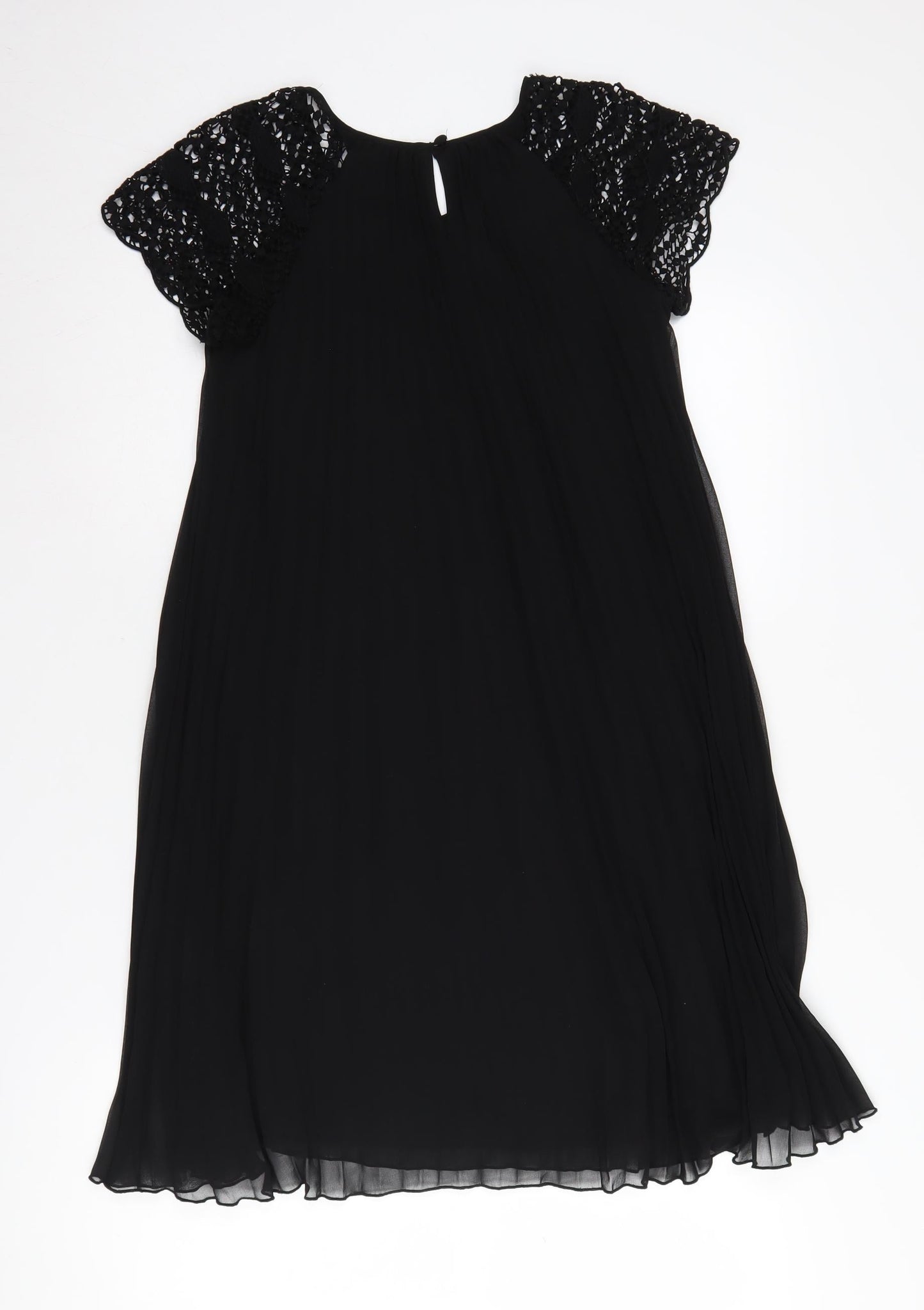 Zara Women's Black XS Crochet Cap Sleeve Dress