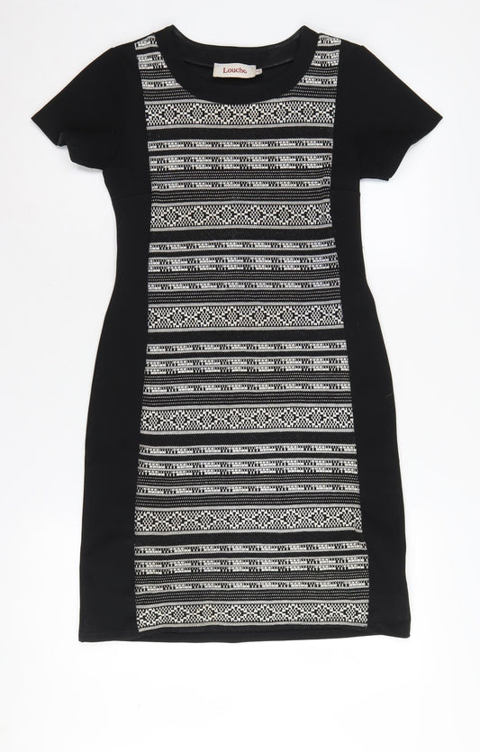 Louche Women's Black Bodycon Dress, Size 8, Casual
