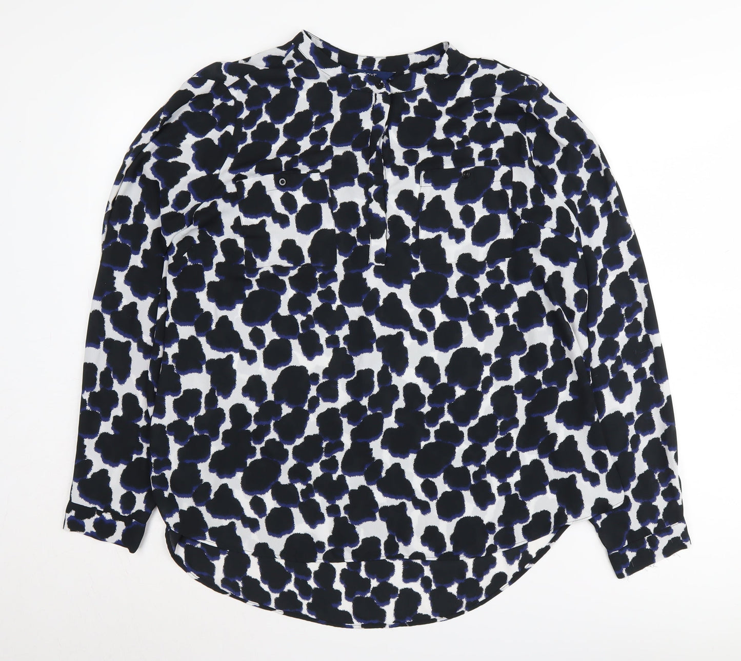 Next Women's Black Animal Print Long Sleeve Blouse